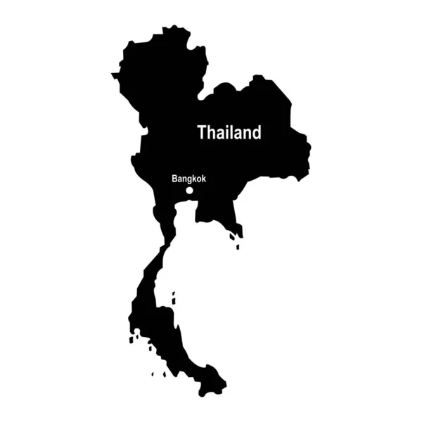 タイの地図アイコンベクターイラストシンボルデザイン — ストックベクタ