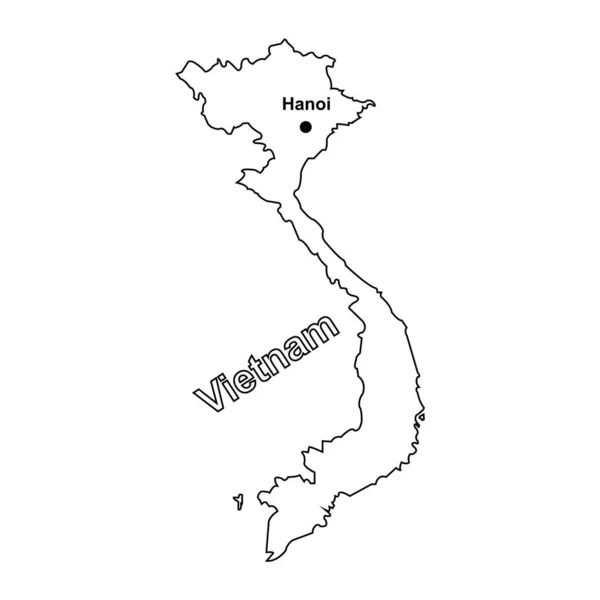 Vietnam Mapa Ícone Vetor Ilustração Símbolo Design — Vetor de Stock
