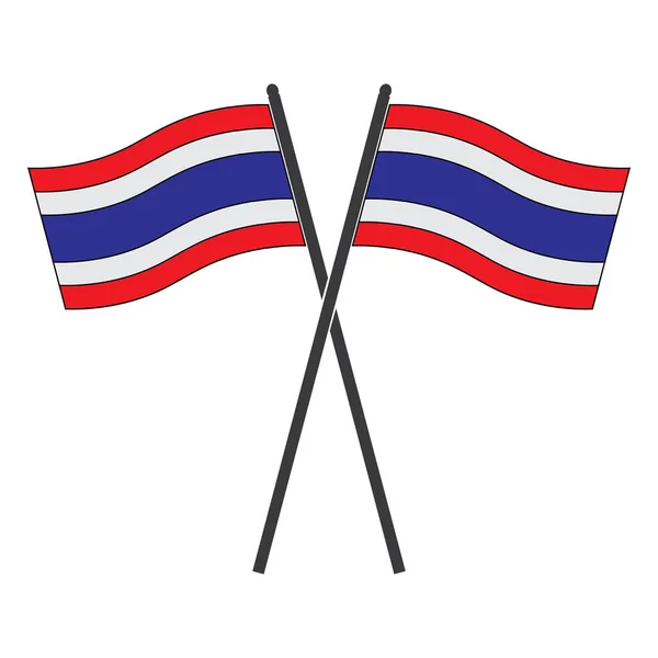 タイのフラグアイコンベクターイラストシンボルデザイン — ストックベクタ