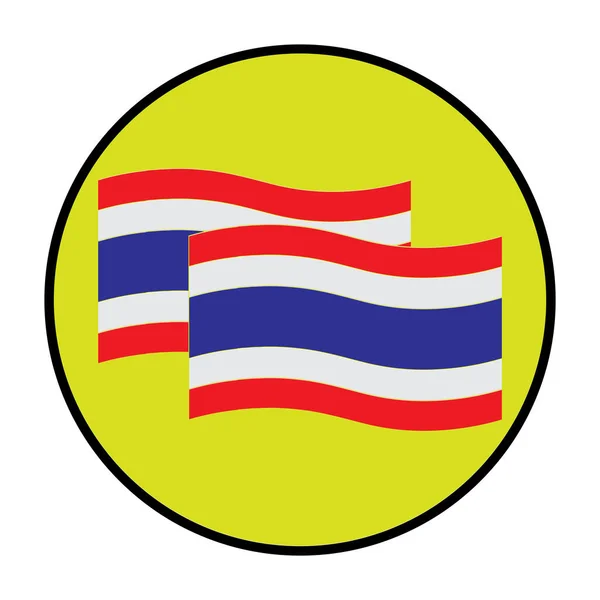 Thai Zászló Ikon Vektor Illusztráció Szimbólum Tervezés — Stock Vector