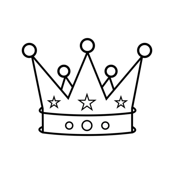 Ikona Korony Wektor Ilustracja Symbol Projekt — Wektor stockowy