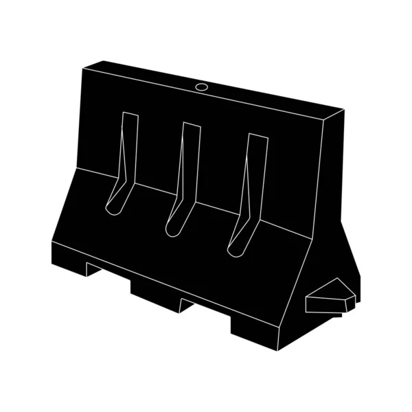 Divisor Carretera Plástico Icono Vector Ilustración Símbolo Diseño — Vector de stock