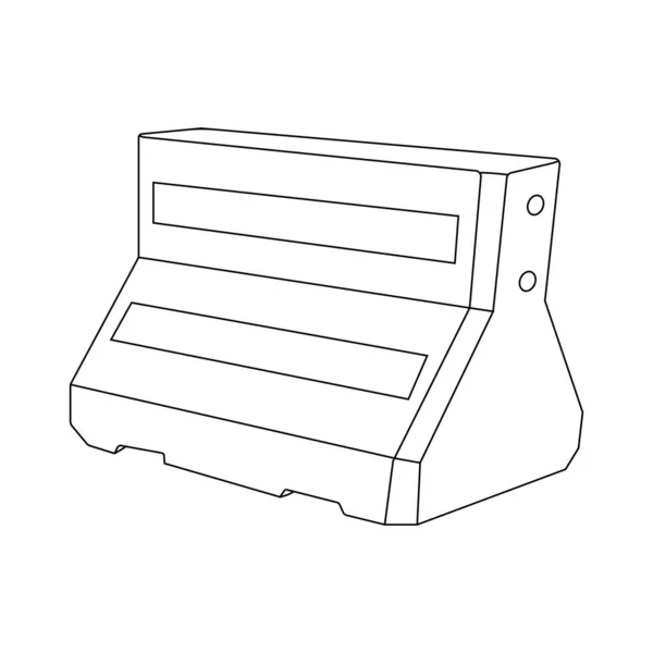 Plástico Estrada Divisor Ícone Vetor Ilustração Símbolo Design —  Vetores de Stock