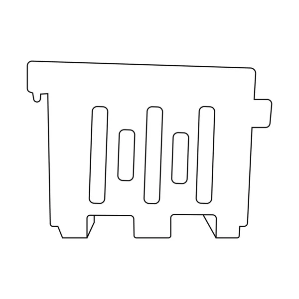 Дизайн Векторного Символа Пластмассового Разделителя Дорог — стоковый вектор
