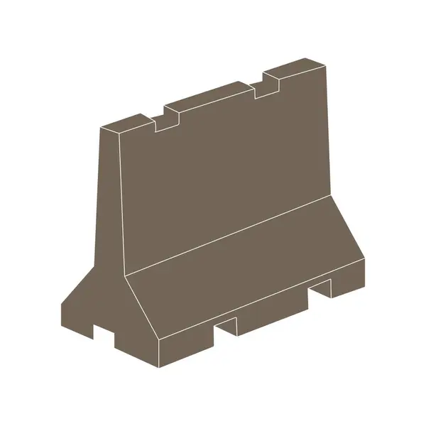 Beton Straße Teiler Symbol Vektor Illustration Symbol Design — Stockvektor