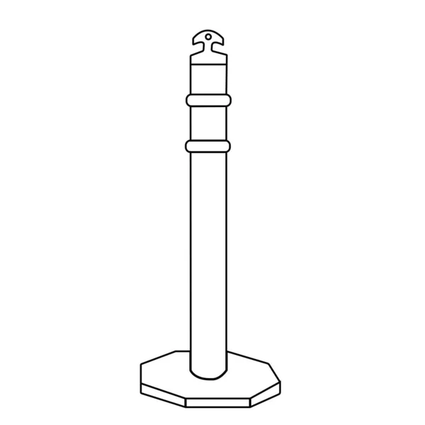 Ikona Kuželové Tyče Vektorové Ilustrace Jednoduchý Design — Stockový vektor