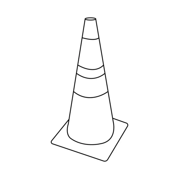 交通锥形图标矢量符号设计 — 图库矢量图片