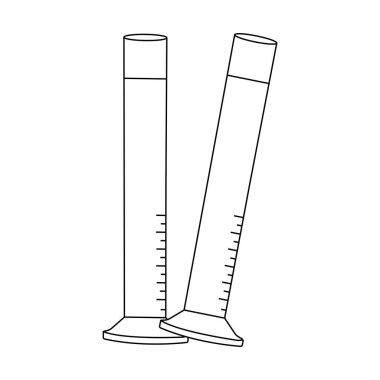 Laboratuvar ölçüm kabı ikonu vektör illüstrasyon sembolü tasarımı