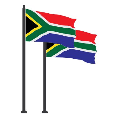 Güney Afrika bayrak ikonu vektör illüstrasyon sembolü tasarımı