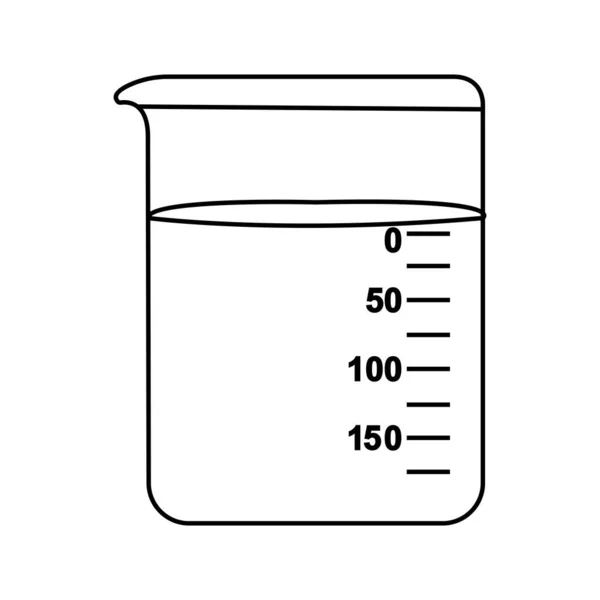 实验室测量杯图标矢量图形符号设计 — 图库矢量图片