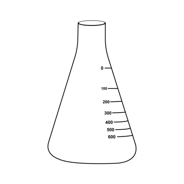 Laboratory Measuring Cup Icon Vector Illustration Symbol Design — Stock Vector