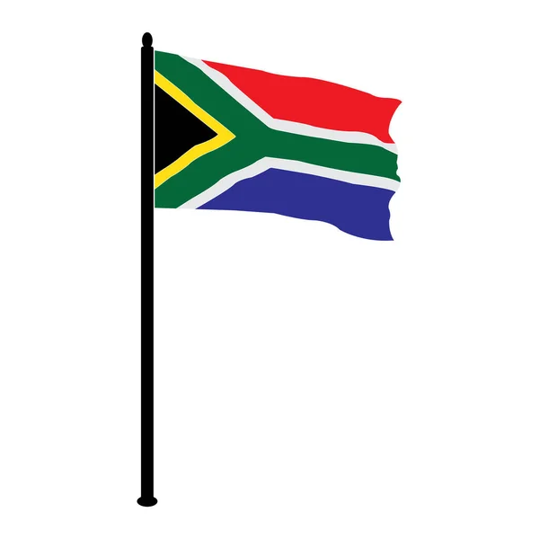 Südafrika Flagge Symbol Vektor Illustration Symbol Design — Stockvektor