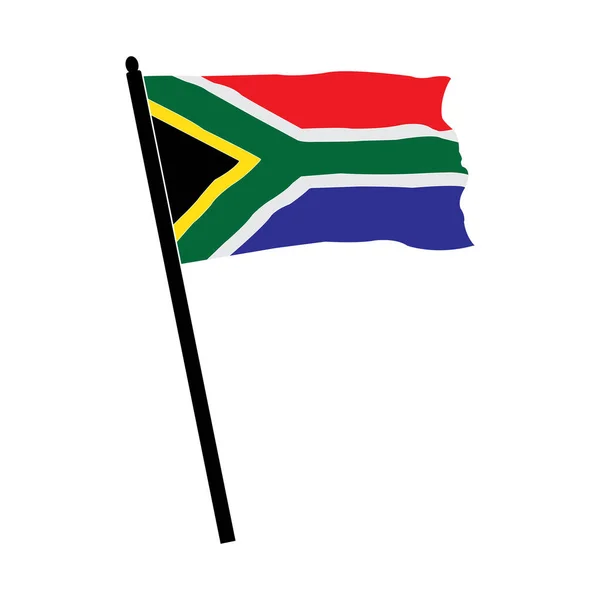 Sudafrica Bandiera Icona Vettore Illustrazione Simbolo Disegno — Vettoriale Stock