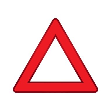 Araba acil üçgeni ikon vektör çizim sembolü tasarımı