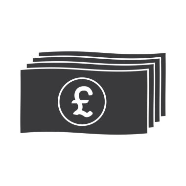 Sterlin para birimi simgesi vektör illüstrasyon tasarımı