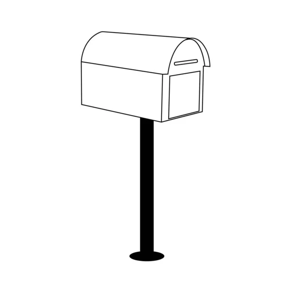 Векторна Ілюстрація Поштової Скриньки Плоскому Стилі — стоковий вектор
