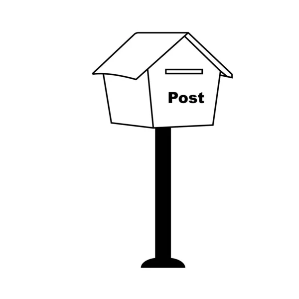 Düz Biçimli Posta Kutusu Vektör Illüstrasyonu — Stok Vektör