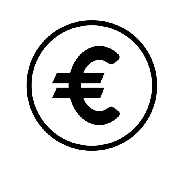 Euró Pénznem Ikon Vektor Illusztráció Tervezés — Stock Vector