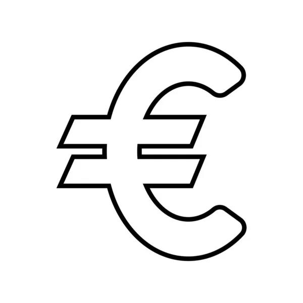 Euro Currency Icon Vector Illustration Design — Stock Vector