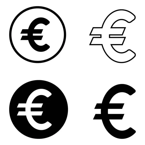 Eurocurrency Icon Vector Illustration Design — 스톡 벡터