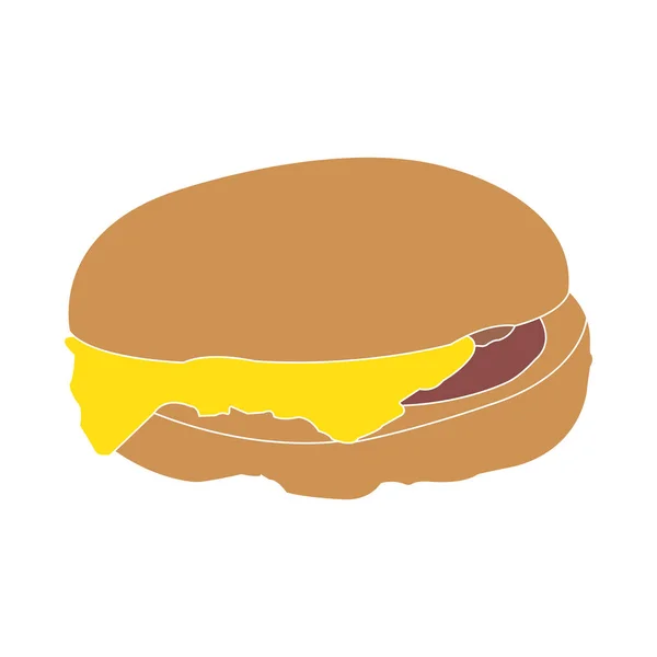 Burger Vector Icon Illustration Logo Design — Stock Vector