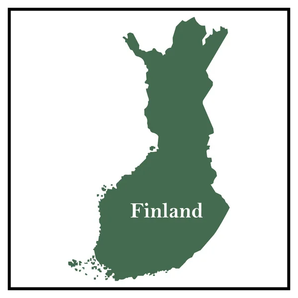 Finnország Térkép Ikon Vektor Illusztráció Szimbólum Tervezés — Stock Vector