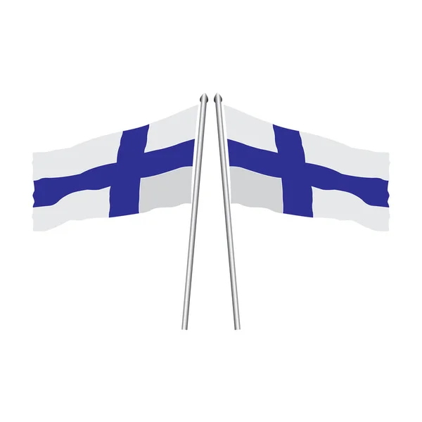 Finland Flag Icon Vector Illustration Symbol Design — Stock Vector