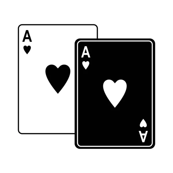 Playing Cards Icon Vector Illustration Flat Design — Stock Vector