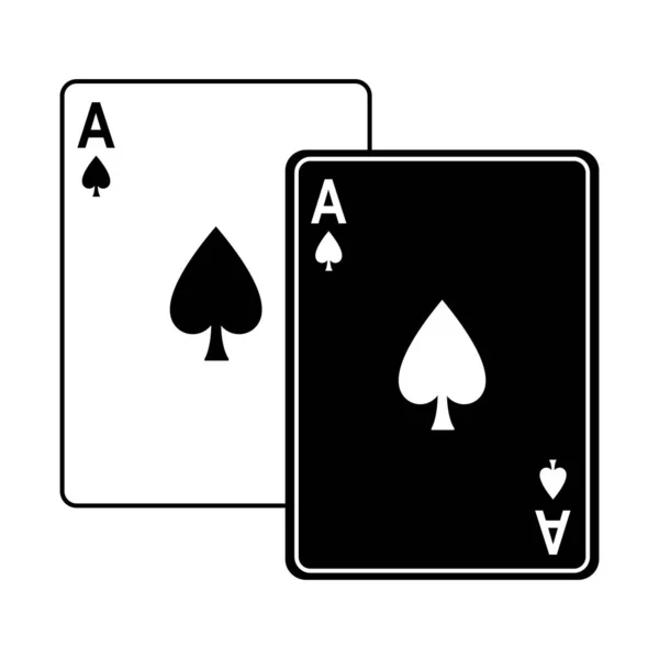 Spielkarten Icon Vektor Illustration Flaches Design — Stockvektor