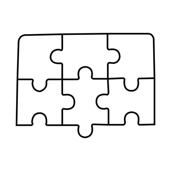Puzzle Icône Vectoriel Illustration Symbole Conception — Image vectorielle