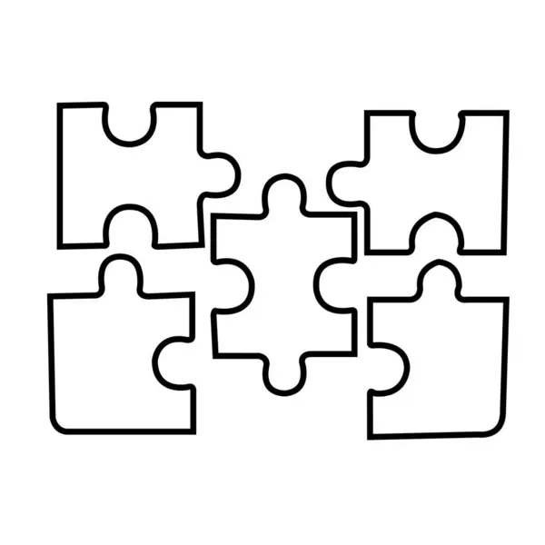 Puzzle Icon Vector Illustration Symbol Design — Stock Vector