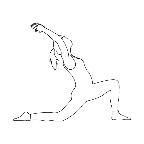 Icono Yoga Logotipo Símbolo Signo Aislado Vector Ilustración Colección Iconos — Archivo Imágenes Vectoriales