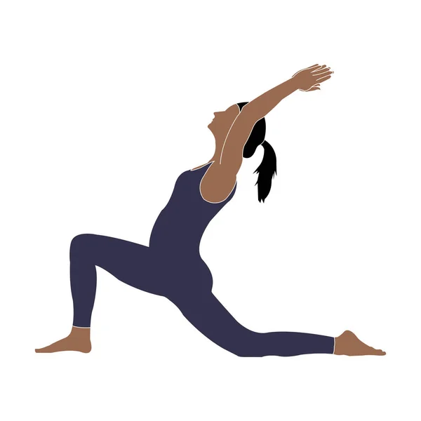 Yoga Pictogram Logo Geïsoleerd Teken Symbool Vector Illustratie Zwarte Stijl — Stockvector