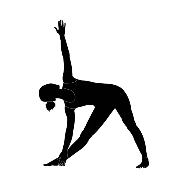 Yoga Symbol Oder Logo Isolierte Zeichen Symbol Vektor Illustration Schwarz — Stockvektor