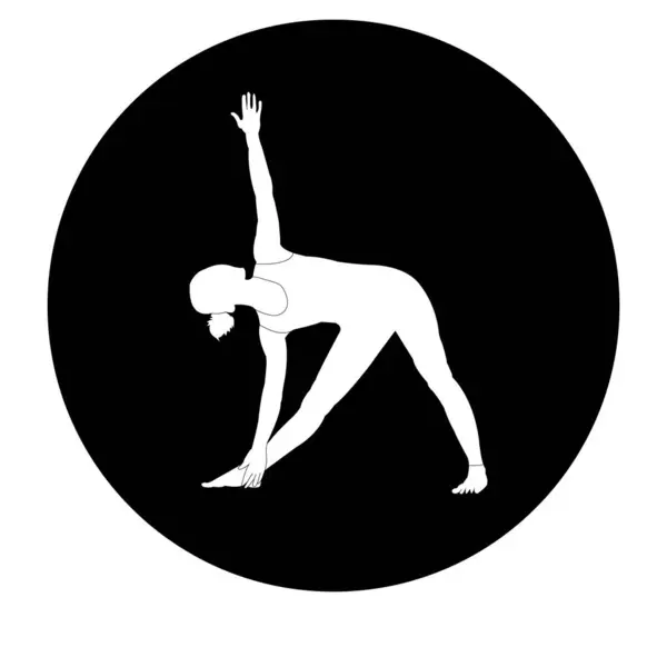 Icône Yoga Logo Isolé Signe Symbole Vectoriel Illustration Collection Icônes — Image vectorielle