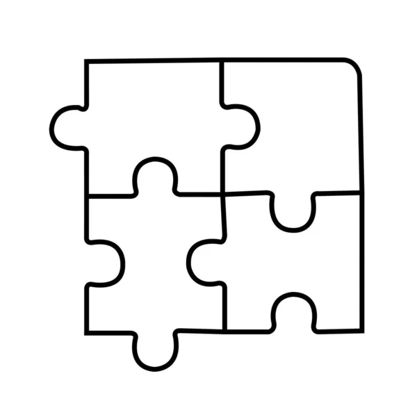 Puzzle Icône Vectoriel Illustration Symbole Conception — Image vectorielle