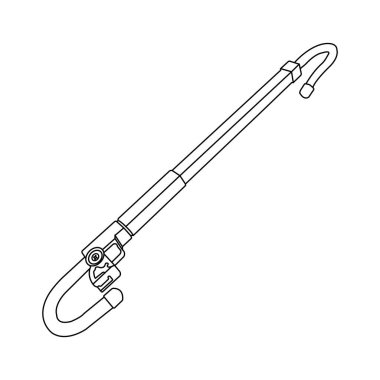 Direksiyon kilidi ikon vektör illüstrasyon sembolü tasarımı