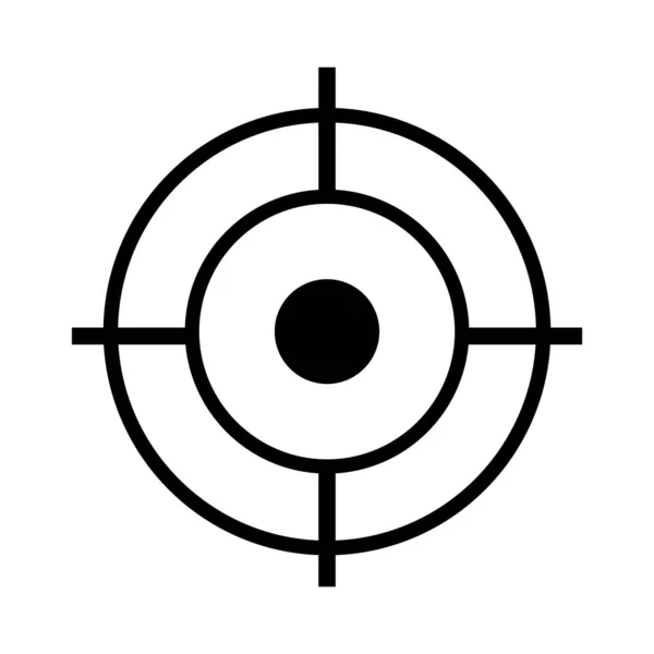 Obiettivo Icona Vettoriale Illustrazione Simbolo Design — Vettoriale Stock