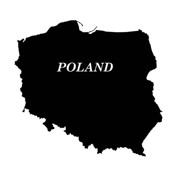 Polónia Mapa Ícone Vetor Ilustração Símbolo Design —  Vetores de Stock
