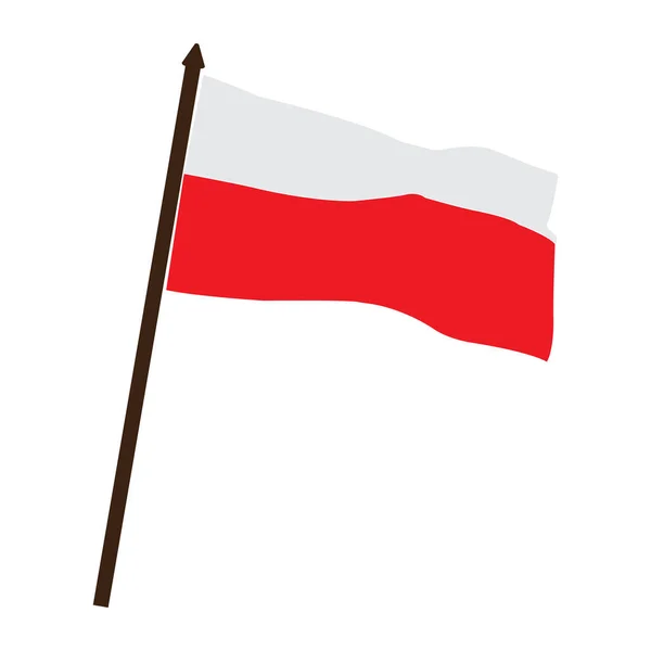 폴란드 아이콘 일러스트레이션 간단한 디자인 — 스톡 벡터