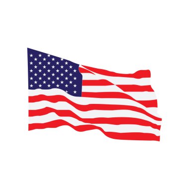 Amerikan bayrak ikonu vektör çizim sembolü tasarımı