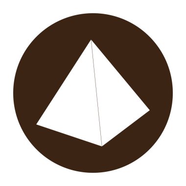 Piramit simgesi vektör çizim sembolü tasarımı