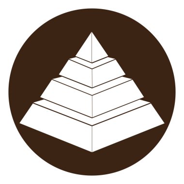 Piramit simgesi vektör çizim sembolü tasarımı