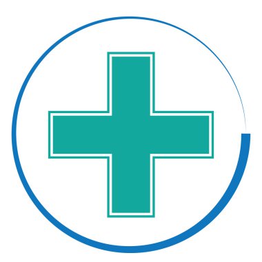 Tıbbi logo tasarım şablonu çizimi ve arkaplan