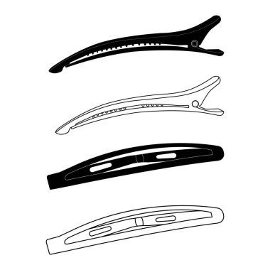 Saç tokası ikonu vektör illüstrasyon sembolü tasarımı