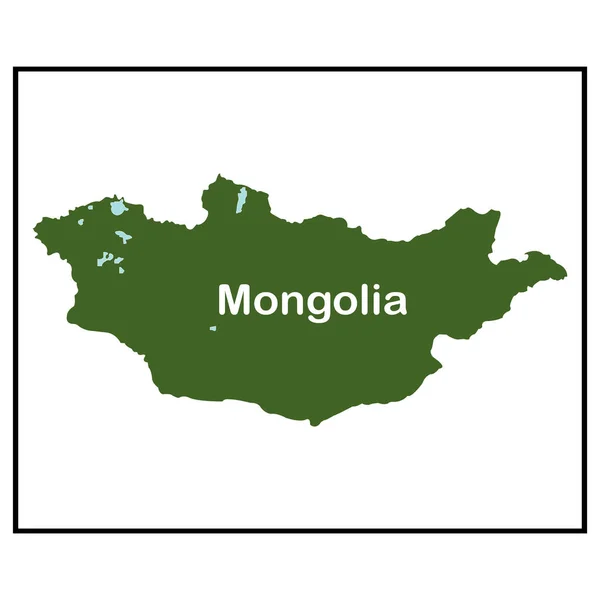 Mongólia Térkép Ikon Vektor Illusztráció Szimbólum Tervezés — Stock Vector