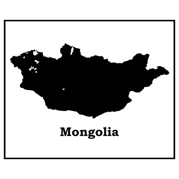 Mongolia Mapa Wektor Ikona Ilustracja Symbol Projekt — Wektor stockowy