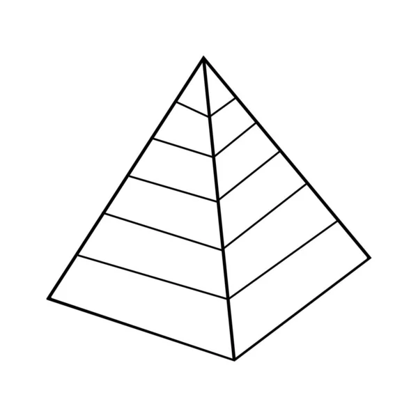 Icono Pirámide Vector Ilustración Símbolo Diseño — Archivo Imágenes Vectoriales