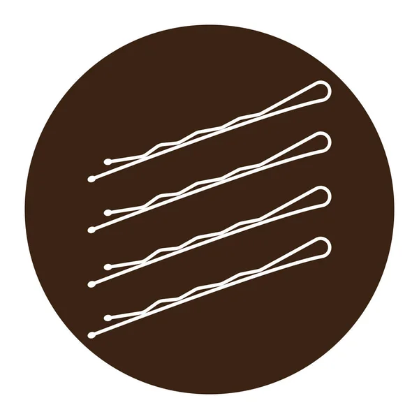 Metal Hair Pin Icona Vettoriale Illustrazione Simbolo Design — Vettoriale Stock
