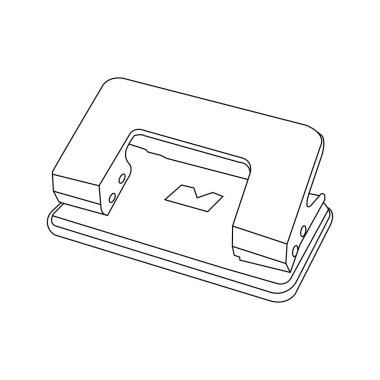 Kağıt delici simge vektör tasarım şablonu